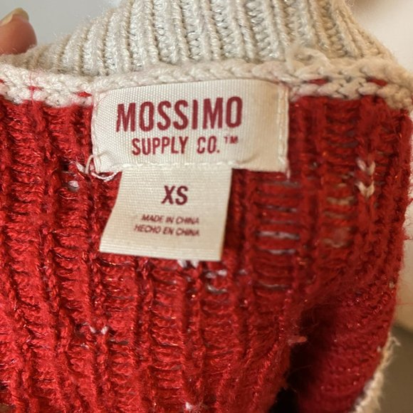 Mossimo Ivory Polar Bear Snow Flake Crew Neck  Sweater XS - Picture 7 of 10